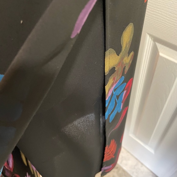 EUC LIZ CLAIBORNE long flower black dress 12 - Picture 11 of 11